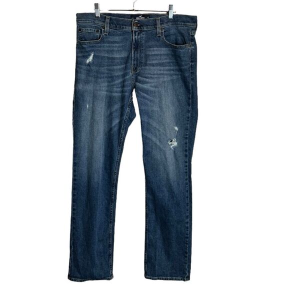 Hollister Classic Straight Epic Flex Blue Jeans size 34x34 - Picture 1 of 7